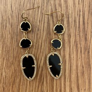 Stella and dot black earrings